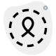 Cancer awareness programme with a ribbon logotype isolated on a white background icon