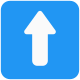 Up arrow direction for the forward place in the lane icon