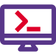 Software language operated on a heavy duty desktop computer icon