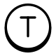 Circled T icon