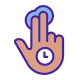 Double Finger Holding Gesture icon