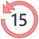 Torna 15 secondi indietro icon