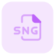 SNG document files can be used for playing music using a dedicated software tools icon