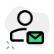 Email message of a user received online icon