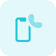 Smartphone with dialer handset receiver logotype layout icon