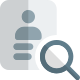 Search for an ID of an employee - magnifying glass icon