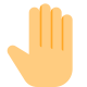 Stop hand palm hand gesture interaction islolated icon