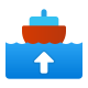 Boot verlässt Hafen icon