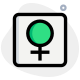 Female medical profile isolated on a white background icon