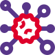 Corona virus caused severe acute respiratory syndrome icon