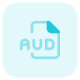 The AUD file extension is a data format used for AUD compressed audio files or sound clips icon