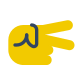 Mão fazendo sinal de tesoura icon