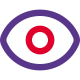 Unhide with eye symbol for layering application control icon