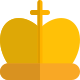 Cross crown for the princess in royal family icon