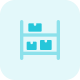 Boxes rack facility layer in-house storage facility icon