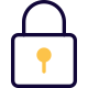 Security unlocking and locking padloch logotype layout icon
