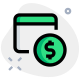 Online purchase browser for e-commerce finance checkout icon