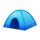 Carpa para camping icon