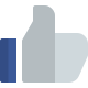 Like thumbs up button from popular social media icon