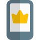 Membership crown badge for mobile online member icon