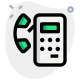 Payphone with receiver and a base unit isolated on a white background icon