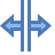 Fractionnement horizontal icon