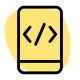 Html or other programming access on a smartphone icon