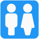 Toilet section for both male and female icon