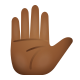 mão-levantada-pele-meio-escura icon