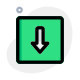 Downward direction arrow for a hospital navigation layout icon