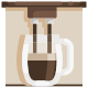 外部コーヒーマシンコーヒーショップジャスティコンフラットジャスティコン1 icon