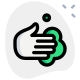 Washing hands to avoid virus transmission to others icon