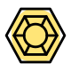 Bagua or Pa Kua a hexagon mirror is a special mirror icon