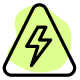 High Voltage line for shopping mall power access icon