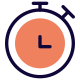 Stopwatch for gaming records and threshold icon