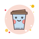 Café kawaii icon