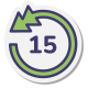 15 segundos Retroceder icon