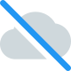 Cloud computing server offline isolated on a white backgound icon