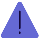 Triangular signboard with exclamation mark signal warning icon