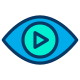 Eye Play Button icon