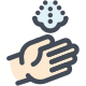 Blow hand icon