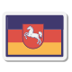 Bandiera della Bassa Sassonia sulla terra icon