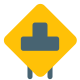 T Road top connected intersection road signal icon