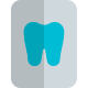 Dentist teeth report isolated on a white background icon