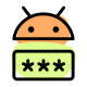 Latest Android software with password authentication layout icon