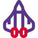 High velocity space shuttle for exploring planets icon