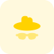 Anonymous user with hat and glasses layout icon