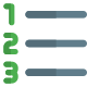 Number list format in acending sequence order icon