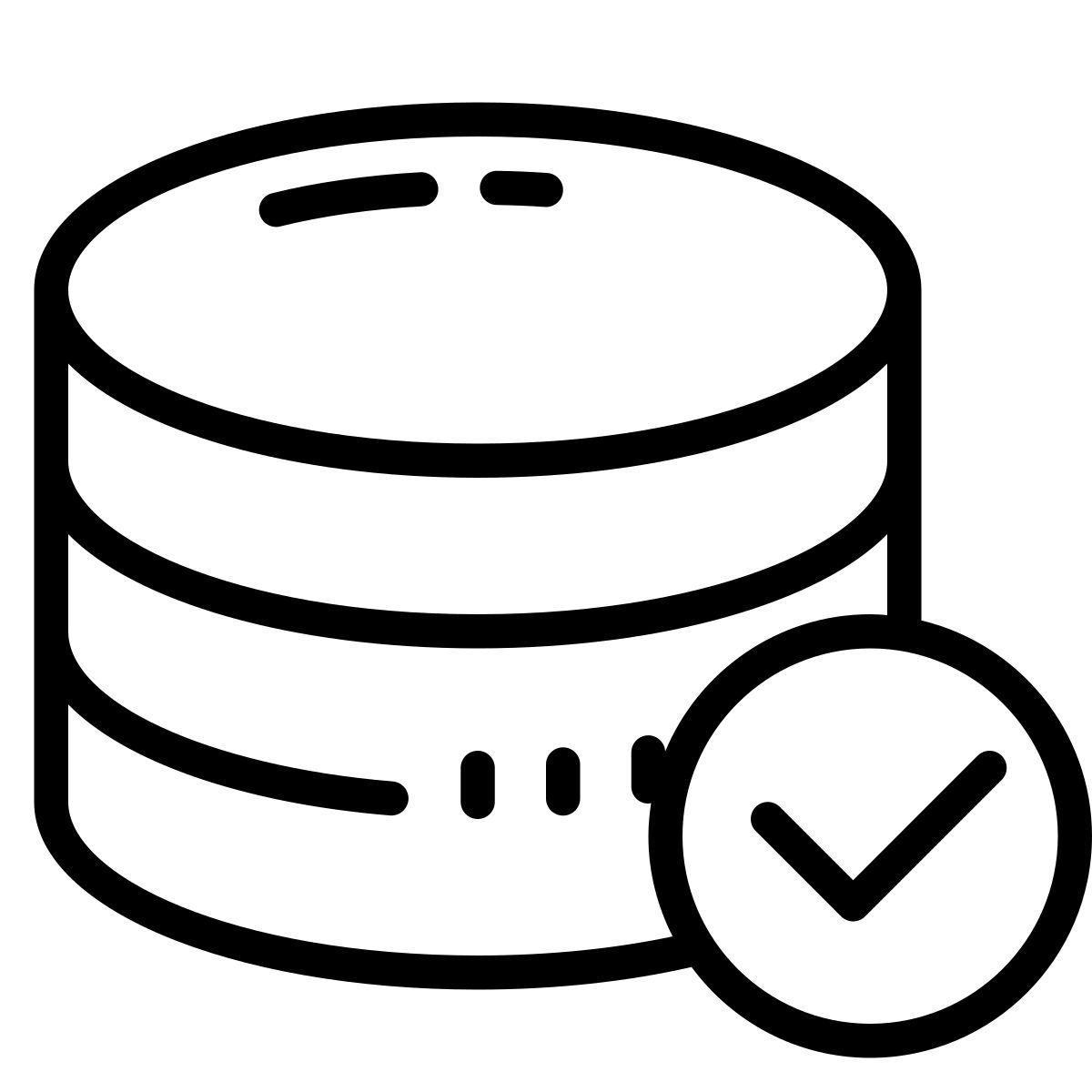 cute outline style database view icon