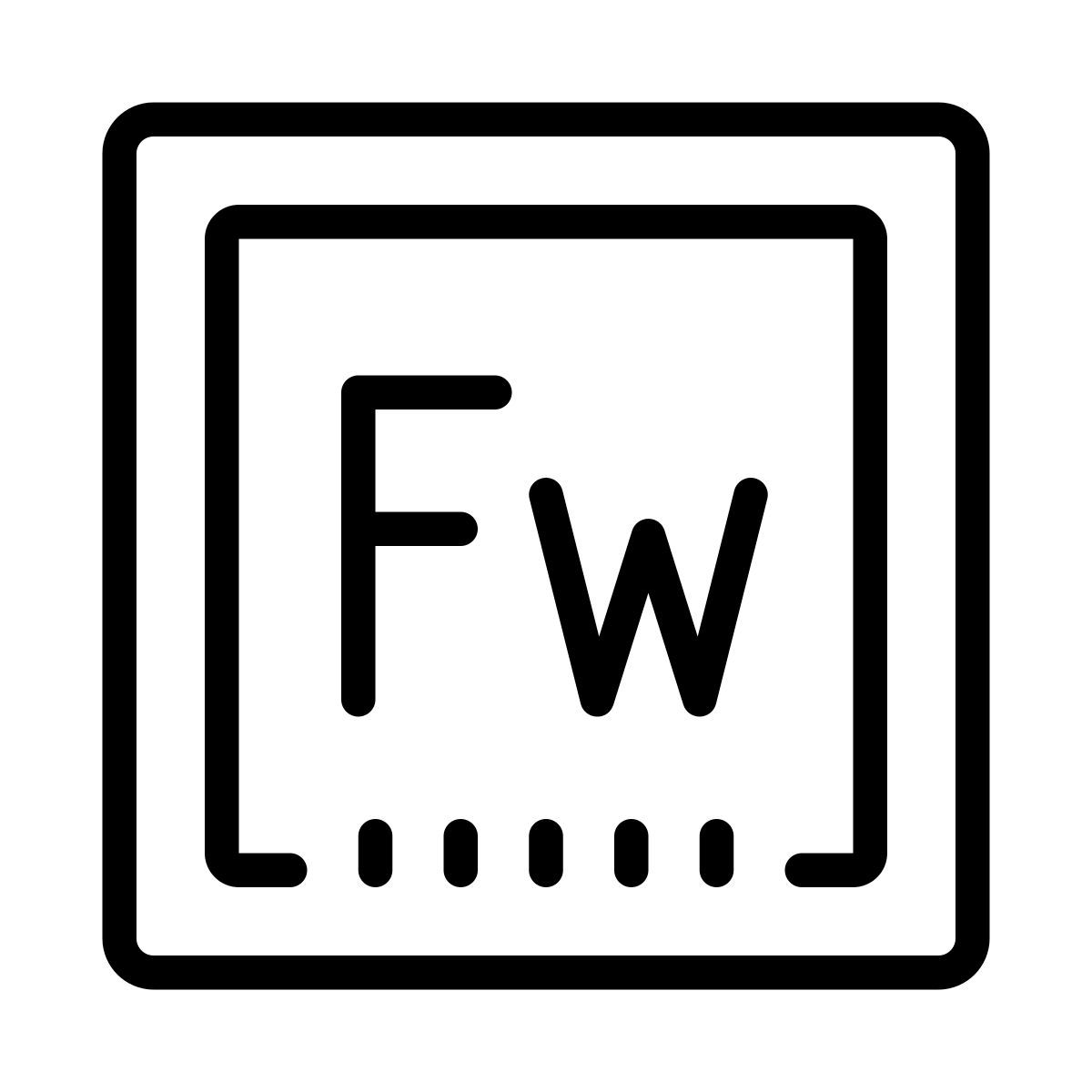cute outline style adobe fireworks icon